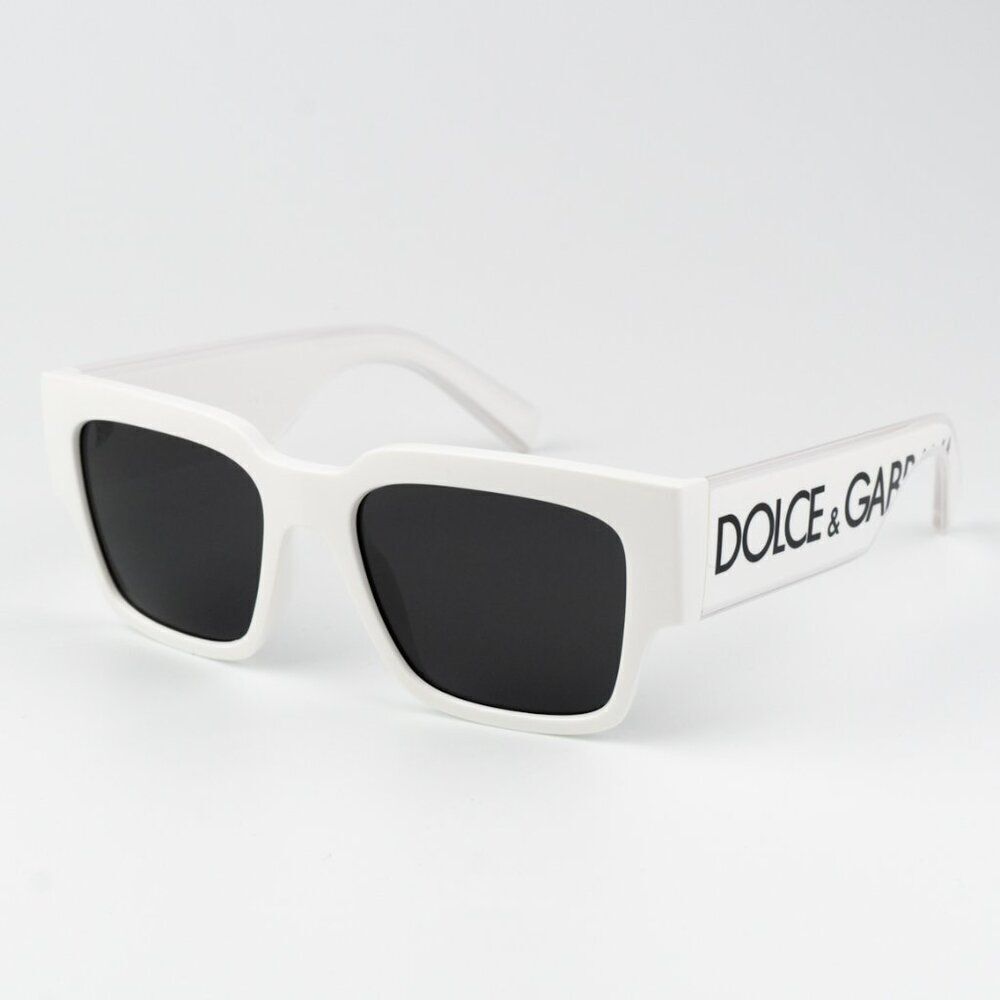SALE! NEW D&G DG6184 331287 White Dark Grey Square Unisex Sunglasses - Picture 7 of 14